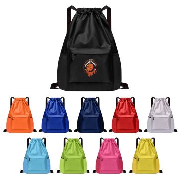 Multi-Pocket Drawstring Backpack