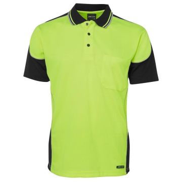 Hi Vis Contrast Piping Work Polo