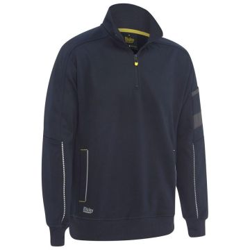 Work Fleece 1/4 Zip Pullover with Sherpa Lining - Navy