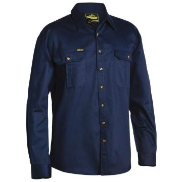 Original Cotton Drill Traditional Fit Shirt - Navy