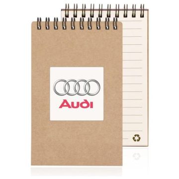 Ecologic Notepad Recycled Paper Spiral Bound - Natural