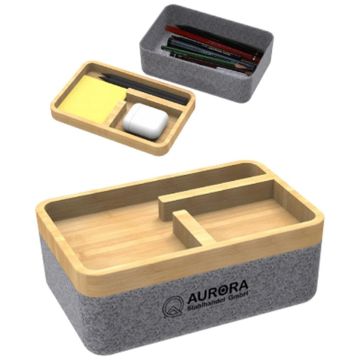 Felt Box With Bamboo Lid