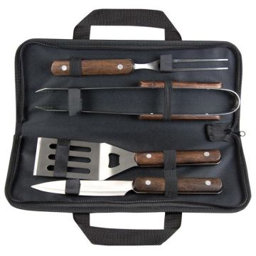 Wooden Bbq Tool Set