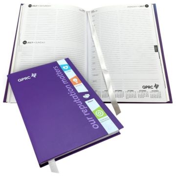 A5 Laminated Paper Hard Cover Diary (PUR Bound - Day to Page)
