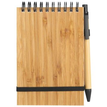 Bamboo Sprial Notebook And Pen Set