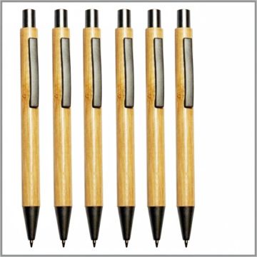 Bamboo Click Action Ball Pen