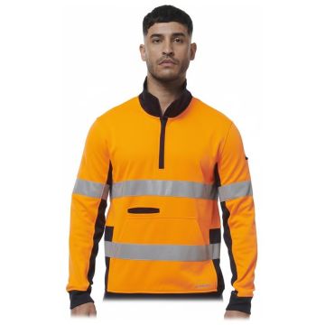 Reflective Spliced 1/4 Zip Fleece