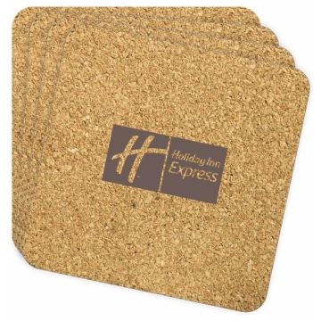 4pk Square Cork Coaster