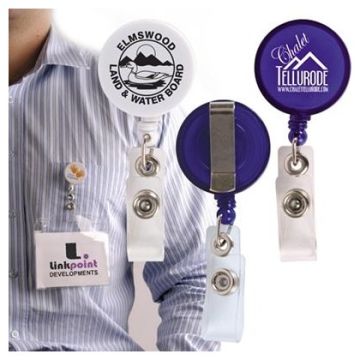 Retractable Name Badge Holder With Metal Clip