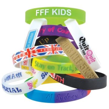 12mm Wide Silicone Wrist Band