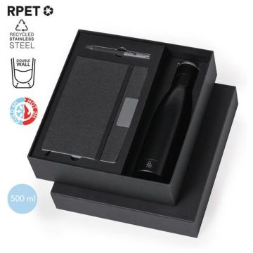 Datiford Flask, Pen and Notebook Set