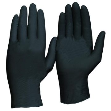 Disposable Nitrile Powder Free, Heavy Duty, Black Gloves Medium