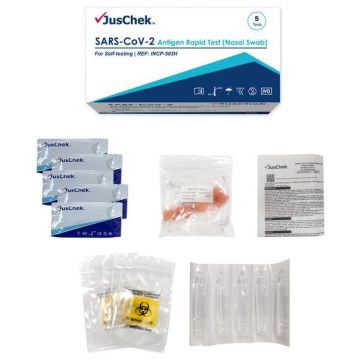 JusChek Antigen Rapid Test(Nasal Swab) 5Pack