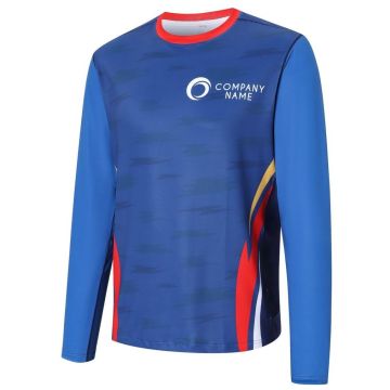 Men's Polyester Spandex Sublimated Sun Protection Long-sleeved T-shirt