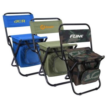 Adult Foldable Camping Chair with Cooler Bag