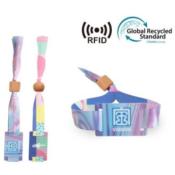 RPET Fabric Wristband with RFID Card