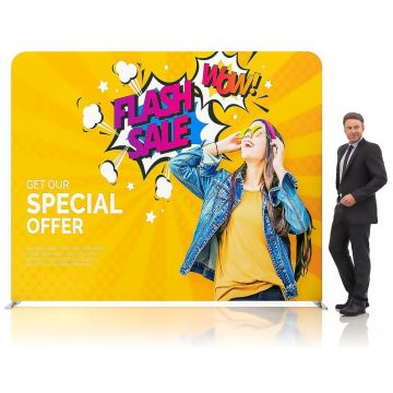 3m Straight Tension Fabric Display Wall