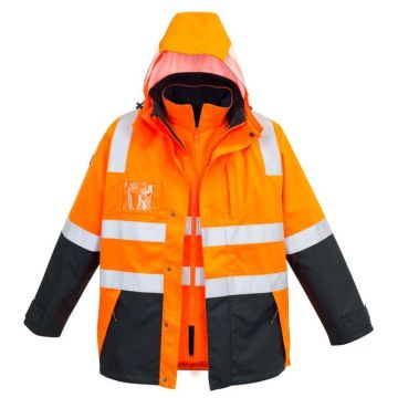 Mens Hi Vis 4 in 1 Waterproof Jacket