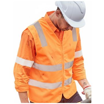 Unisex Hi Vis VIC Rail Zip Vest