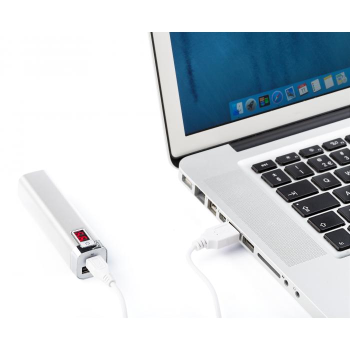 Aluminium power bank Lukas