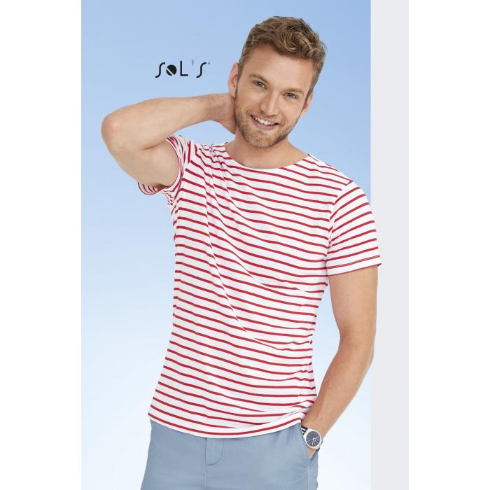 Miles Men's Round Neck Striped T-shirt