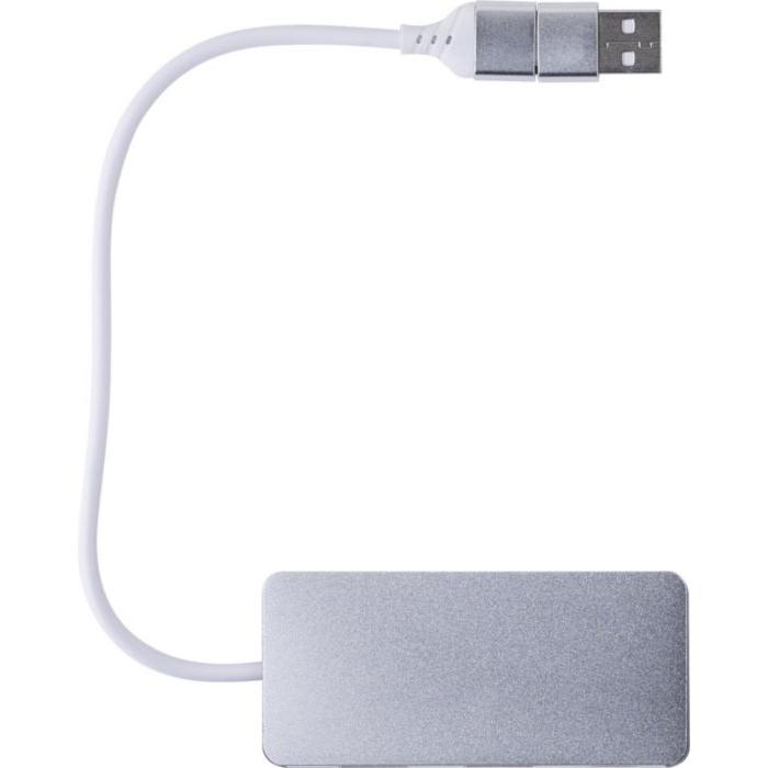 Recycled aluminium USB Hub Layton