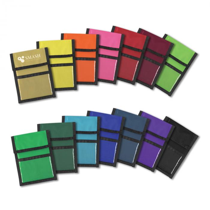Custom Printed Promotional Nylon Wallet Badge and ID Holder NZ Custom