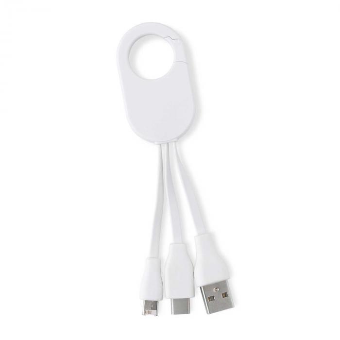3-In-1 Charging Buddy With Carabiner Clip