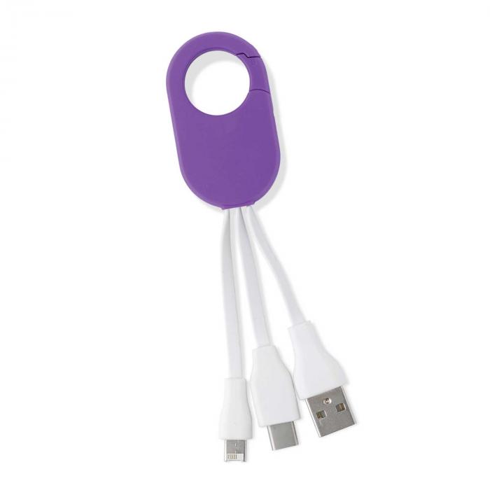 3-In-1 Charging Buddy With Carabiner Clip