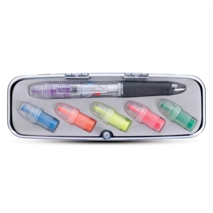 Tri-Color Pen and Highlighter Set