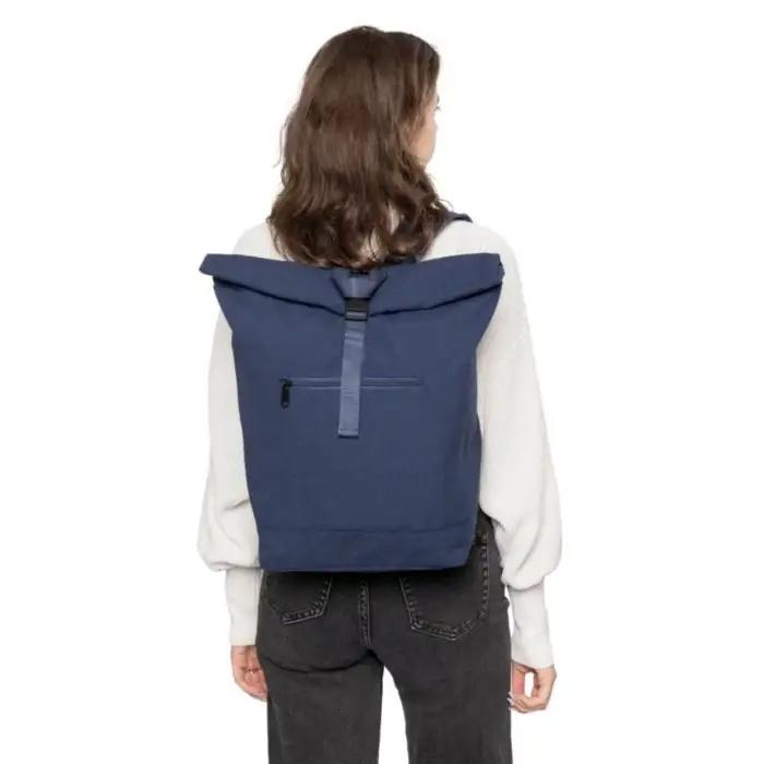 Recycled polycotton (330 gsm) rolltop backpack Thaddeus