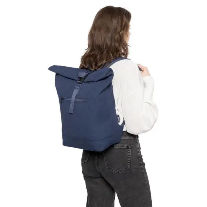 Recycled polycotton (330 gsm) rolltop backpack Thaddeus