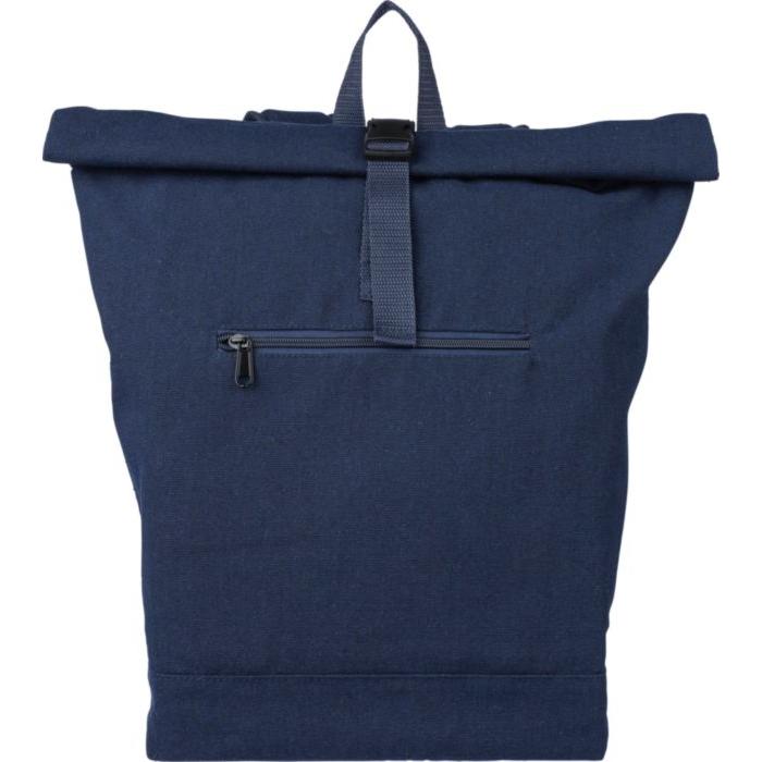 Recycled polycotton (330 gsm) rolltop backpack Thaddeus