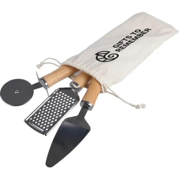 Metal and wooden kitchen tool set Sylvan