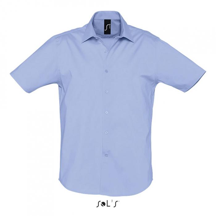 Broadway Short Sleeve Stretch Men's Shirt
