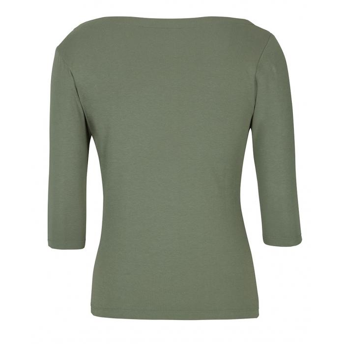 Ladies 3/4 Sleeve Boat Neck Tee