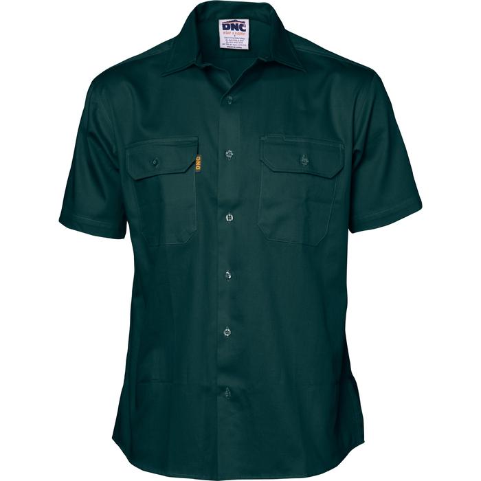 Cotton Drill Work Shirt - Short Sleeve