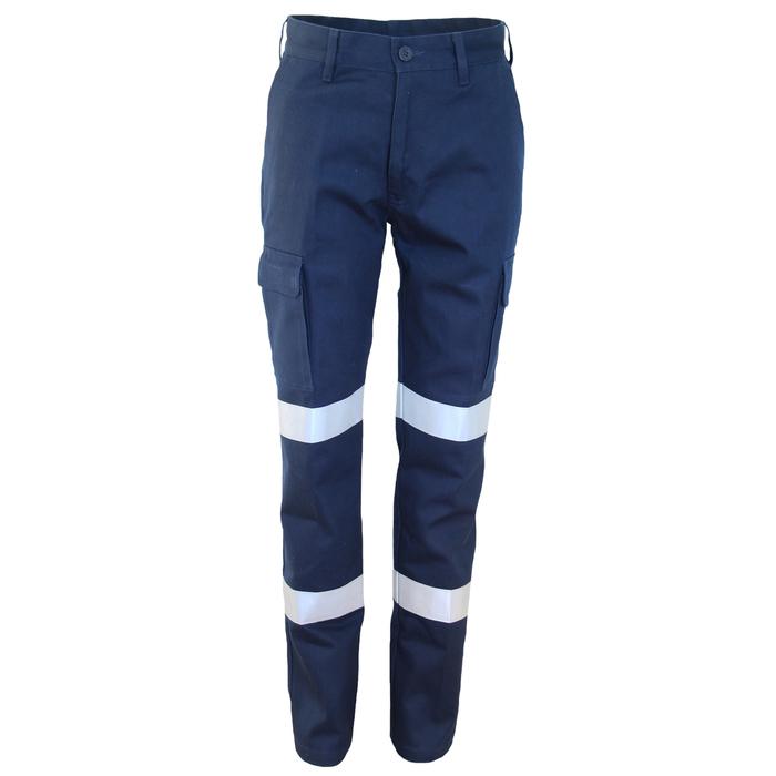 Ladies Double Hoops Taped Cargo Pants
