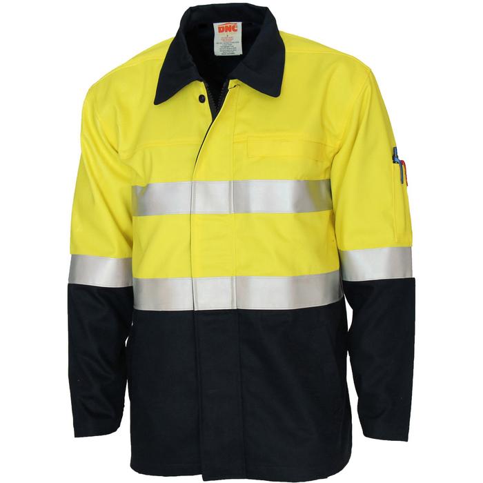 DNC Patron Saint Flame Retardant Two Tone Drill ARC Rated Welder's Jacket with LOXY F/R Tape