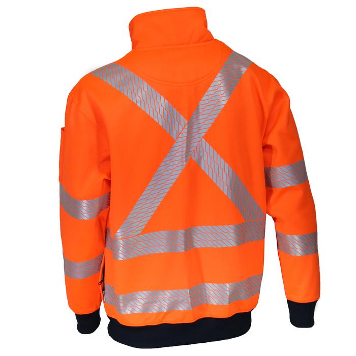 HiVis Segmented Tape X Back 1/2 Zip Jumper