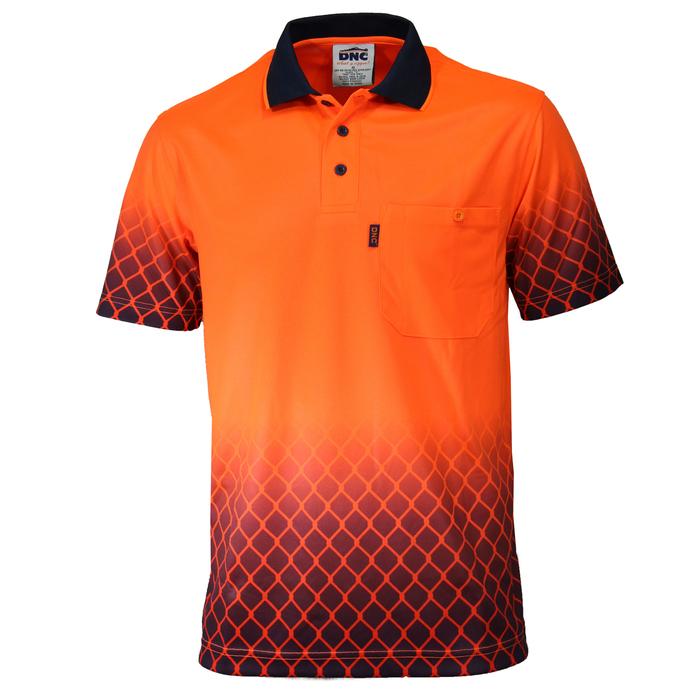 HiVis Sublimated Metal Mesh Polo