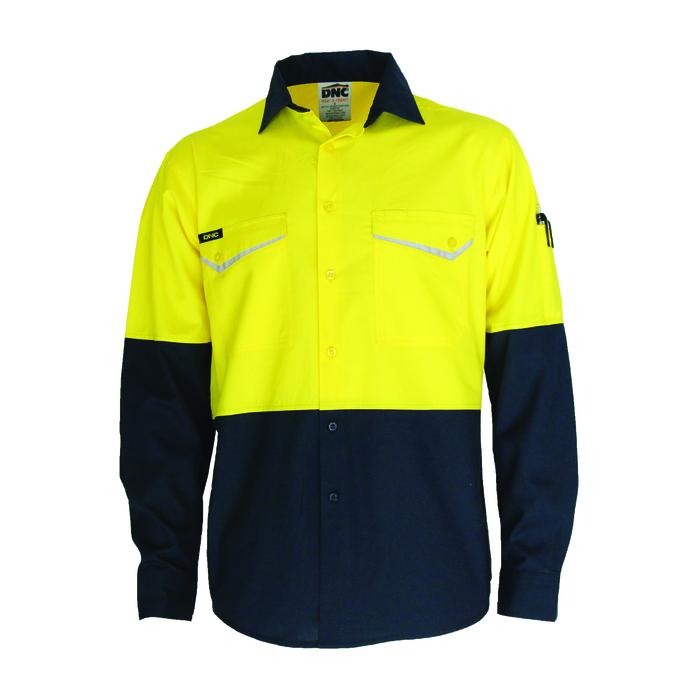 Two-Tone RipStop Cotton Cool Shirt, Long Sleeve