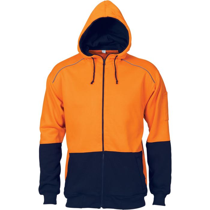 HiVis Contrast Piping Fleecy Hoodie
