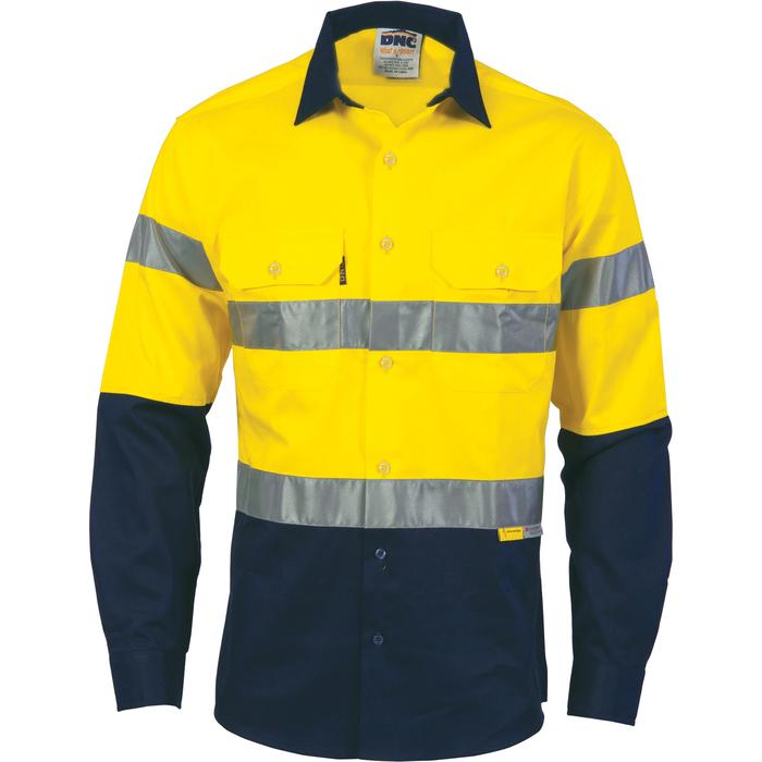 HiVis Two Tone Drill Shirts With 3M8906 R/Tape Long Sleeve