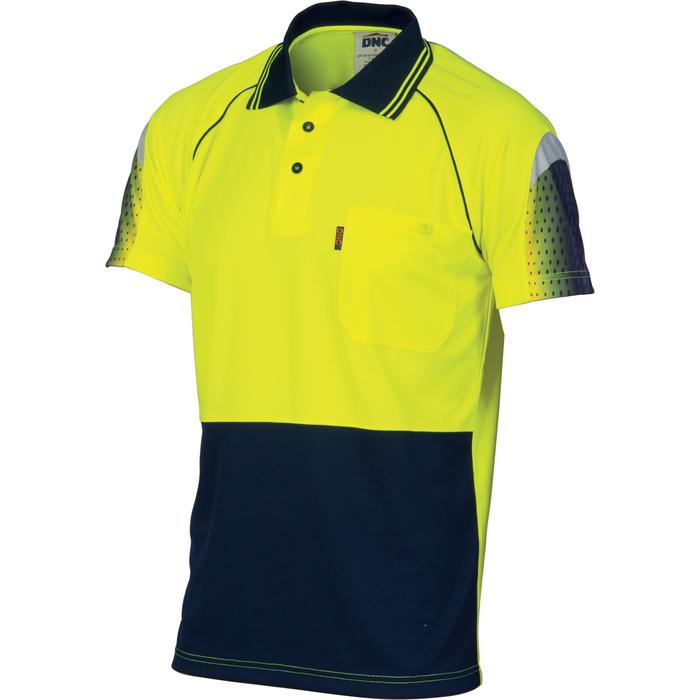 HiVis Cool-Breathe Sublimated Piping Polo - Short Sleeve