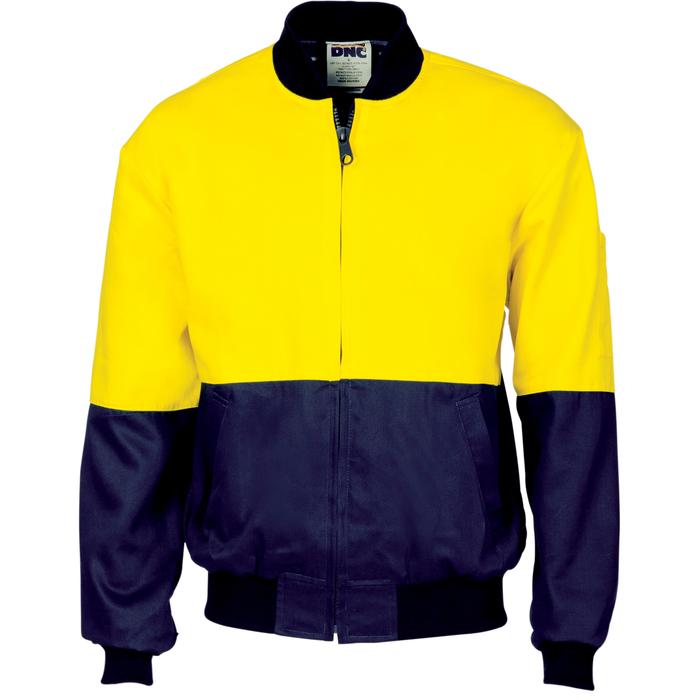 HiVis Two Tone Cott on Bomber Jacket