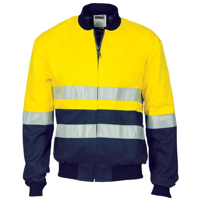 HiVis Two Tone D/N Cotton Bomber Jacket with CSR R/tape