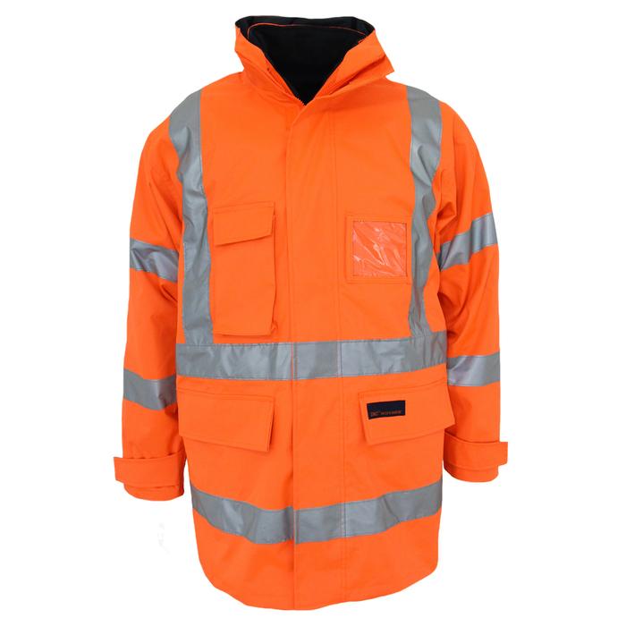 HiVis "X" Back "6 in 1" Rain Jacket Biomotion Tape