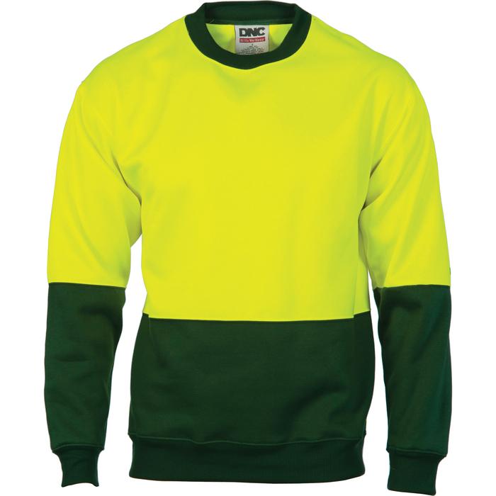 HiVis Two Tone Fleecy Sweat Shirt (Sloppy Joe) Crew-Neck