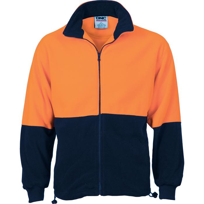 HiVis Two Tone Full Zip Polar Fleece